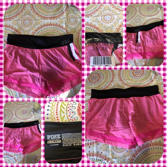 PINK Victoria's Secret Pants - BNIP Pink Victoria’s Secret Ultimate Mesh Shorts